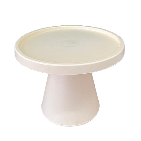 Boleira Cone Plástico 28Cm Amarelo Candy Decoração Para Bolos