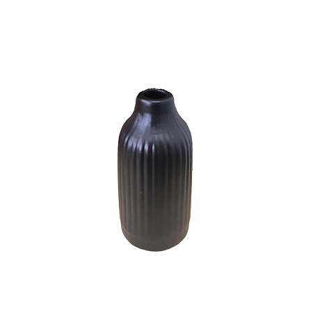 Vaso Salvador Cerâmica Pequeno Preto Decoração Festas Flores