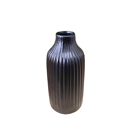 Vaso Salvador Cerâmica Grande Preto Decoração Festas Flores