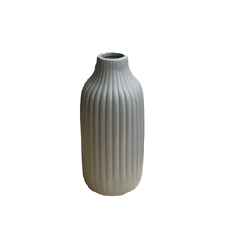 Vaso Salvador Cerâmica Grande Cinza  Decoração Festas Flores