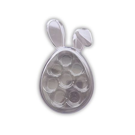 Embalagem Só Boleiras Coelho Páscoa Transparente Com Berço