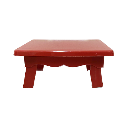Banquinho Decorativo Festas De Plástico Vermelho Mesa Festa