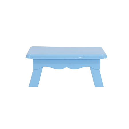 Banquinho Decorativo Festas Plástico Azul Claro Decorativo