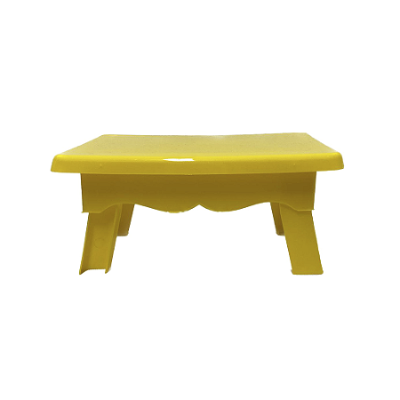 Banquinho Decorativo Festas Plástico Amarelo Gema Decorativo