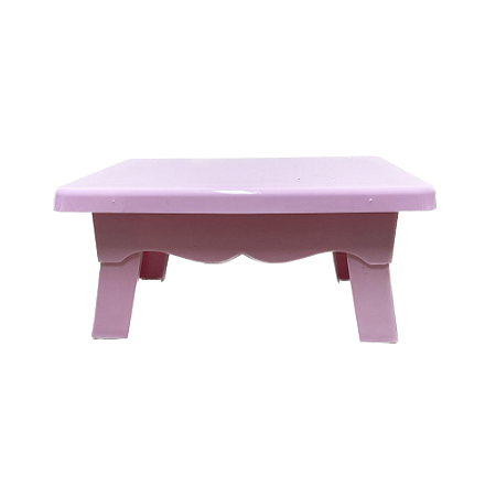 Banquinho Decorativo Festas Plástico Rosa Candy Decorativo