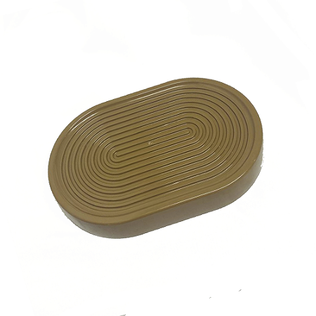 Bandeja Alegra Oblonga Frisada Noz Moscada Decoração 24x16