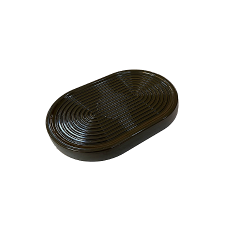 Bandeja Alegra Oblonga Frisada Verde Eucalipto Decoração 24x16