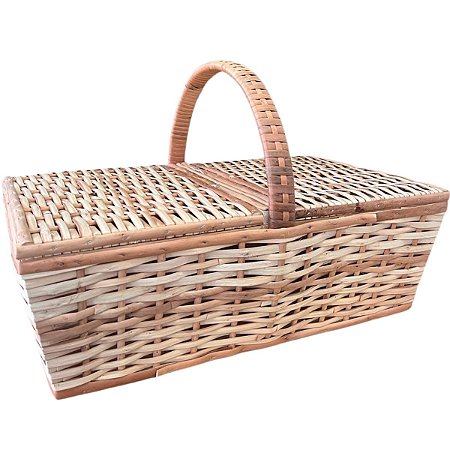 Cesta Picnic de Vime GG Enfeite Decorativa Festas
