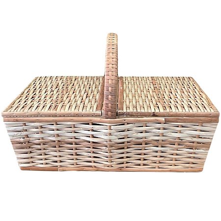 Cesta Picnic de Vime GG Enfeite Decorativa Festas