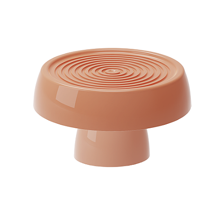 Prato Alegra Papaya Boleira Doces Desmontável Decorativo