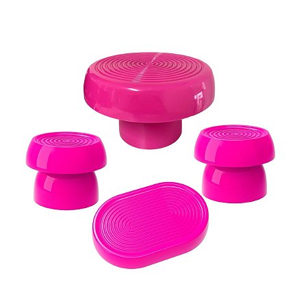 Kit Alegra Pink Decoração Festas Boleira Bandejas