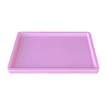 Bandeja Retangular Plastico Rosa Bebe Decorações Festas