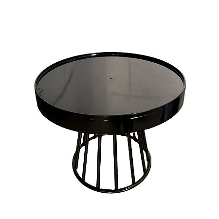 Prato Plástico Romano Preto Decoração Festas Desmontável