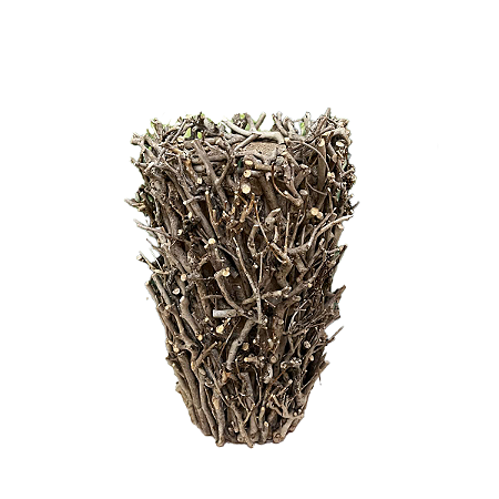 Vaso Madeira Galhos Pequeno Decoração Natural Festas