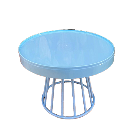 Prato Plástico Romano Azul Claro Decoração Festas Desmontável