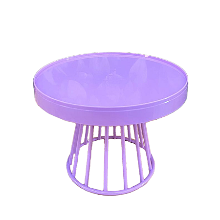 Prato Plástico Romano Lilás Candy Decoração Festas Desmontável