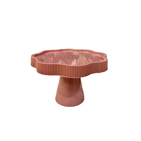 Boleira Flor Plástico Cone Mocha Mousse Decoração Festas