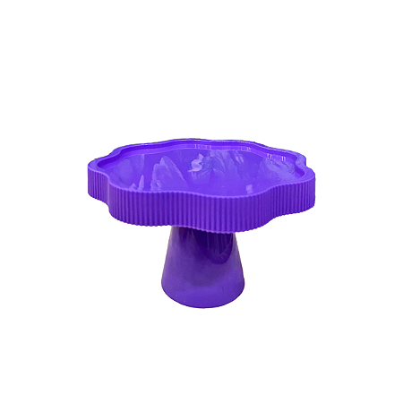 Boleira Flor Plástico Cone Roxo Decoração Festas