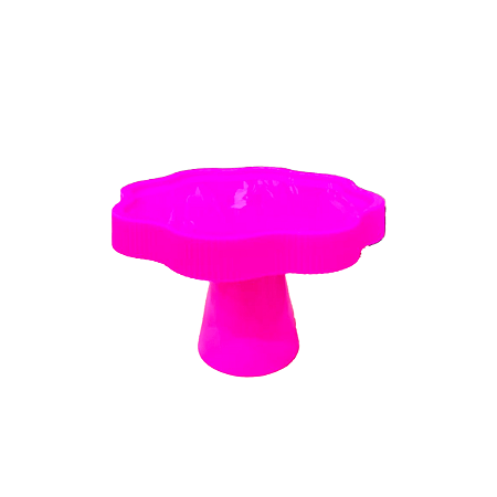 Boleira Flor Plástico Cone Pink  Decoração Festas