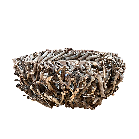 Vaso Oval Galhos Com Madeira Dentro Decoração Natural
