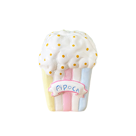 Pipoca Circo Cerâmica Candy Rosa Amarelo Azul Decorar