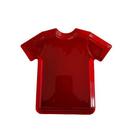 Bandeja Camisa Futebol Plástico Vermelho Decoração Festas