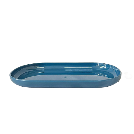 Bandeja Oval  Plástico 22x13 Azul Petrus Decoração Festa