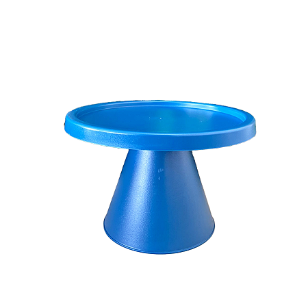 Boleira Cone Plástico 21Cm Azul Petrus Decoração Para Bolos