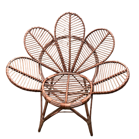 CADEIRA DE VIME FLOR ADULTO SEM VERNIZ