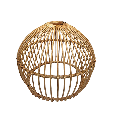 LUMINARIA DE VIME REDONDA SEM VERNIZ