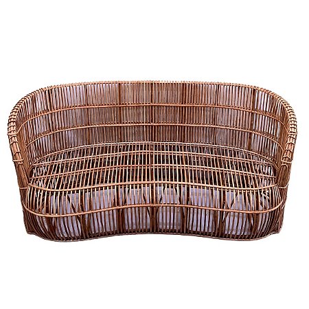 Sofá de vime sem verniz 2 metros decoração