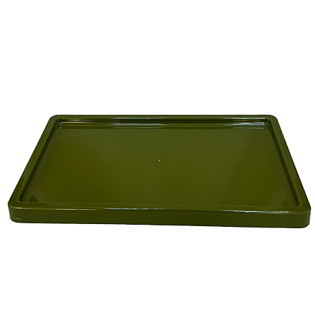 BANDEJA RETANGULAR DUBAI PLASTICO VERDE OLIVA