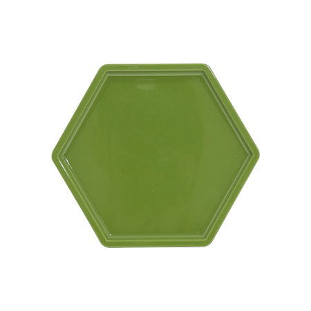 BANDEJA SEXTAVADA DUBAI PLASTICO GRANDE 18 CM VERDE OLIVA