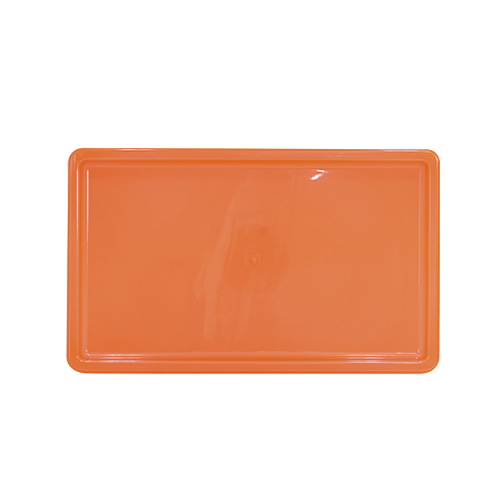 BANDEJA RETANGULAR DUBAI PLASTICO LARANJA NEON