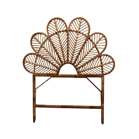 CABECEIRA DE VIME FLOR SOLTEIRO SEM VERNIZ