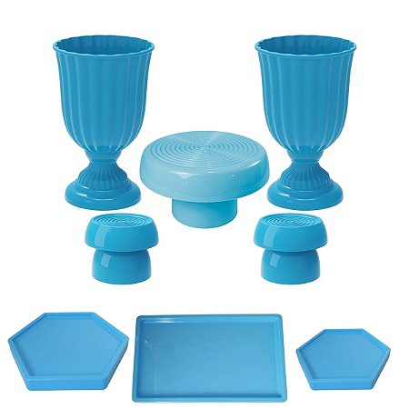 Kit Festa  Dubai Azul Claro Peças Festas Variadas