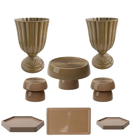 Kit Festa Dubai Noz Moscada Para Mesas Festas Peças Variadas