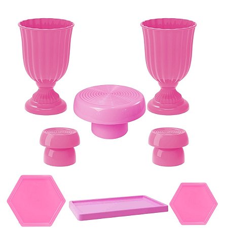 Kit Festa  Dubai Rosa Claro Festas Peças Variadas