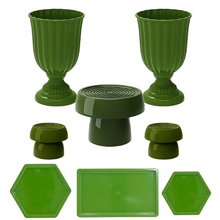 Kit Festa  Dubai Verde Oliva Festas Peças Variadas