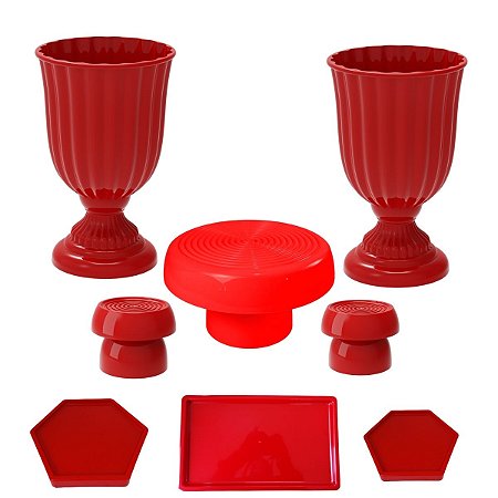 Kit Festa  Dubai Vermelho Festas Peças Variadas