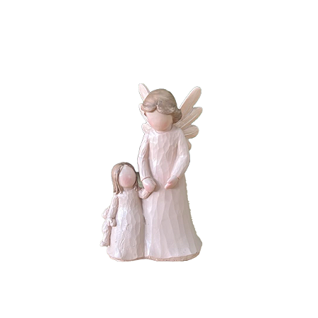 Anjo Bege Com Menininha E Ursinho Decoração Festas