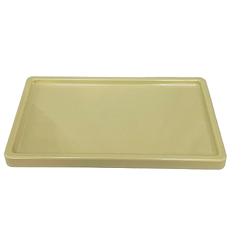 Bandeja Retangular Dubai Plástica Amarelo Candy Decorativa