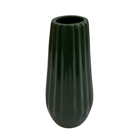 Vaso Londres Brilhante Verde Eucalipto Decorativo Cerâmica