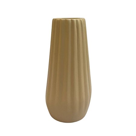 Vaso Londres Decorativo Home Decor Cerâmica Bege Fosco