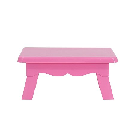 BANQUINHO PLASTICO ROSA CLARO