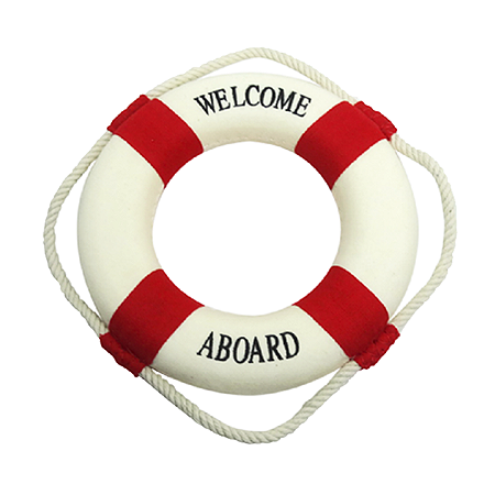 Boia De Marinheiro Salva Vidas Grande Vermelho Decoração