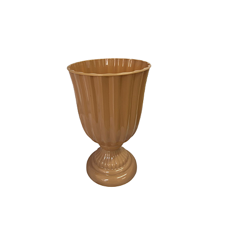 Vaso Plástico Dubai Pequeno Caramelo Decorativo