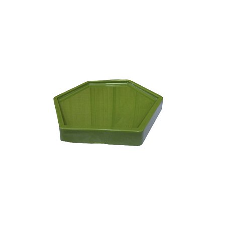 Bandeja Sextavada Dubai Plástica Verde Oliva Pequena Festa