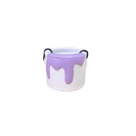 Cachepot Balde De Tinta Lilás Festa