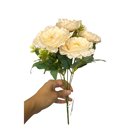 Buque peonia Champagne Flor artificial para Decoração